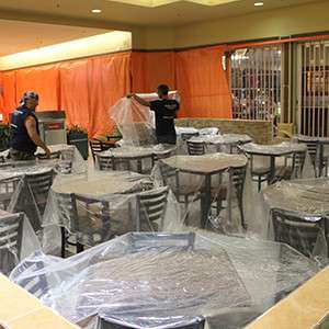 Preparing a food court for strippage