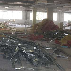 Removal of scrap materials after demolition